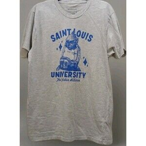 Homefield Saint Louis University Billiken Tee L Gray Graphic Vintage Style EUC